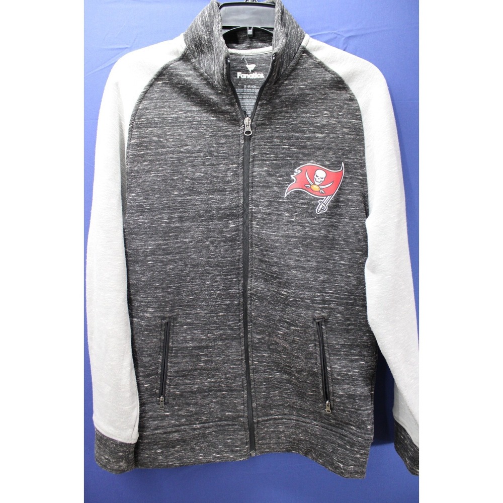 Fanatics‎ Tampa Bay Buccaneers Jacket Zip Up Gray Polyester Cotton Size Small